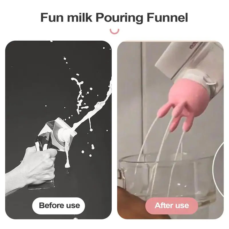 Funny Pouring Milk Bottle Cap Milk Carton Cap Milk Diverter Pour Spout Covers for Milk Bottles Pour Spout Covers for Friends
