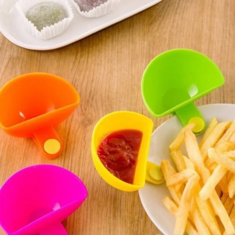 Kitchen Condiments Dipping Sauce Bowl Rack Seasoning Plate Snacks Spoon Seasoning Plate Sauce and Vinegar Plate Kitchen Gadgets