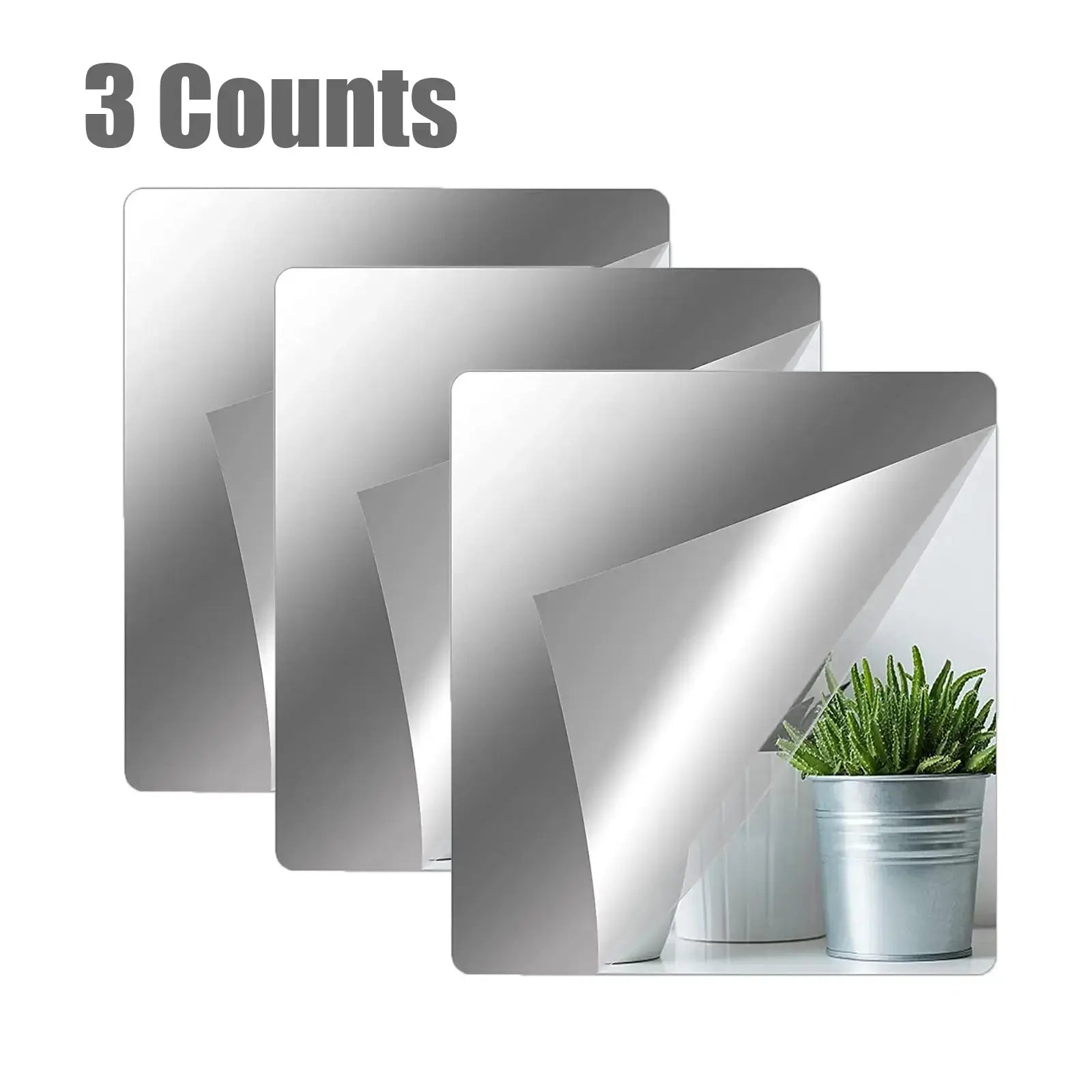 Borderless Bendable Acrylic Mirror Sheets 11.82*15.72In, No-Drill Self-Adhesive Wall Reflective Decor for Gym, Yoga Room & Bathroom