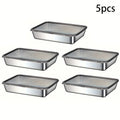 5Pc Stainless Steel Food Storage Containers Set - Leak-Proof Lids, Dishwasher Safe for Sandwich/Fruits/Home/Party