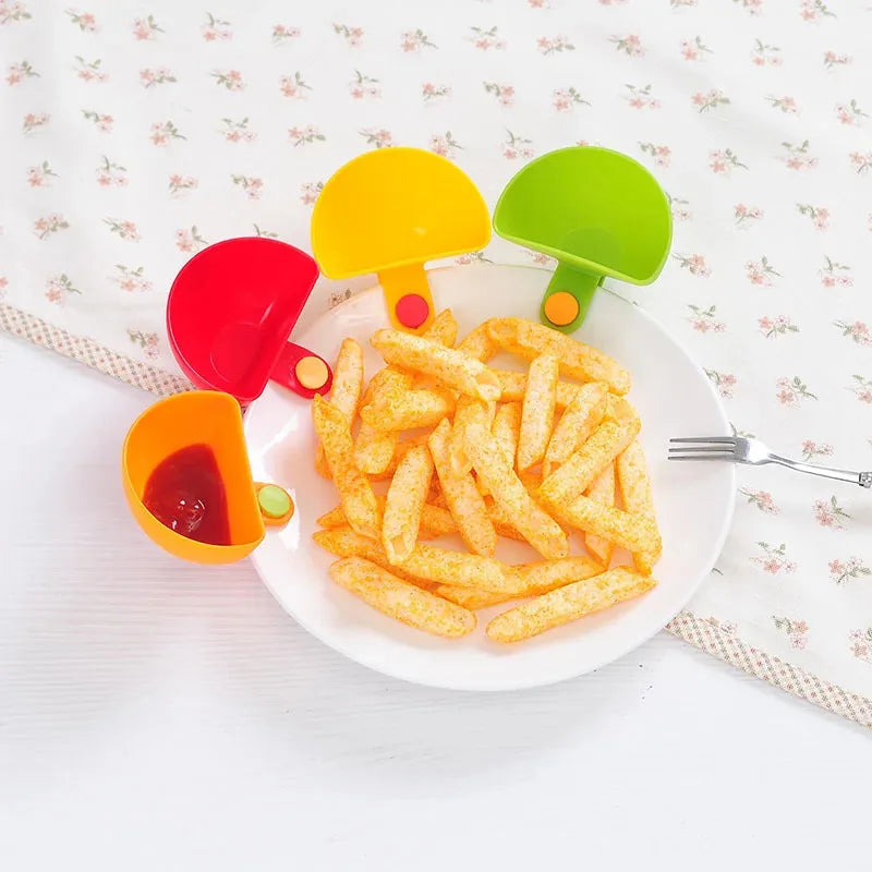 Kitchen Condiments Dipping Sauce Bowl Rack Seasoning Plate Snacks Spoon Seasoning Plate Sauce and Vinegar Plate Kitchen Gadgets