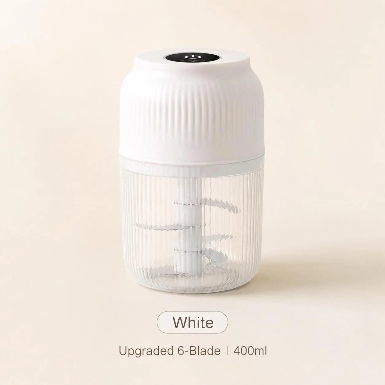 Upgraded 400Ml Electric Food Chopper – 6-Blade USB Rechargeable Mini Food Processor – High-Speed Grinding for Garlic, Meat, Vegetables & Herbs – One-Touch Operation for Quick Meal Prep – Portable Kitchen Gadget for Home & Camping