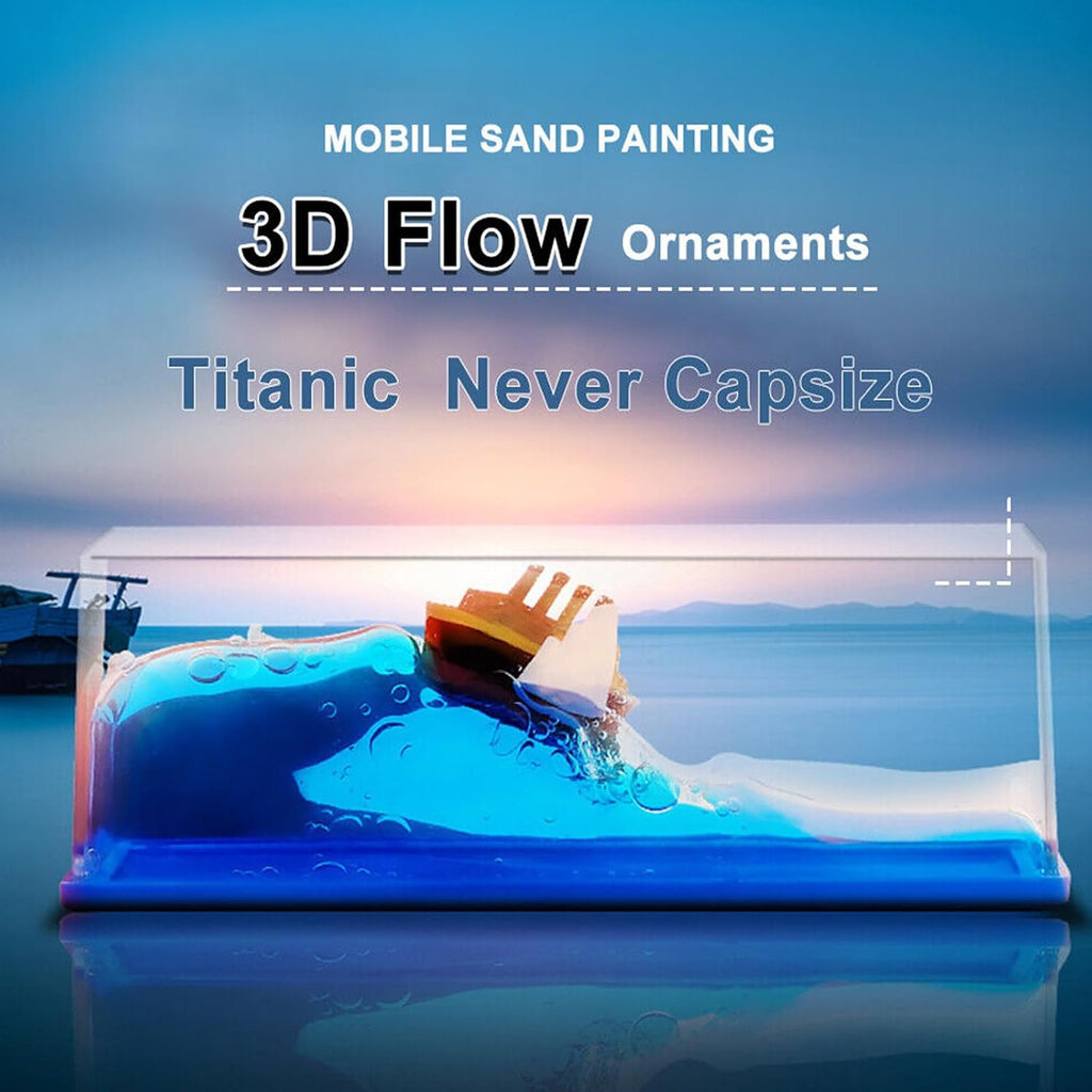 Unsinkable Cruise Ship Fluid Drift Bottle, Decorative Model | Exquisite Boxed Model Ornament, Stylish Home Decor. Great Gift Choice for Christmas, Birthday and Various Holiday Celebration