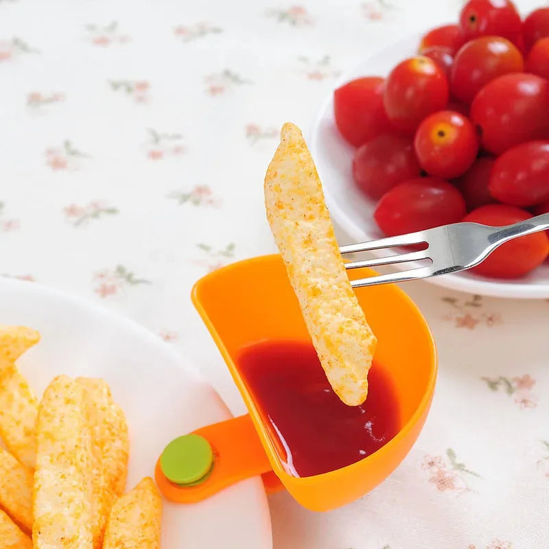 Kitchen Condiments Dipping Sauce Bowl Rack Seasoning Plate Snacks Spoon Seasoning Plate Sauce and Vinegar Plate Kitchen Gadgets