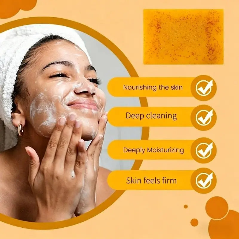 Turmeric Soap & Essential Oil Set, Includes 6 Turmeric Soaps, 2 Essential Oils & 3 Soap Savers, Daily Skincare Set for Men & Women, Shower Gift Set #GLOBAL PICKS